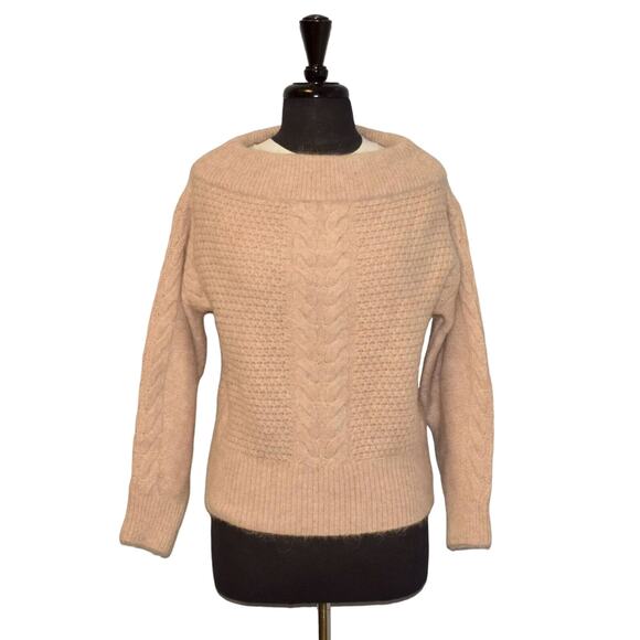 A8 Auth SLEEPING ON SNOW Pink Wool & Alpaca Hair Blend Pullover Sweater Size L - Picture 1 of 6